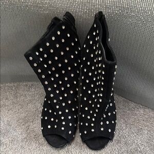 Studded Black Ankle Boots